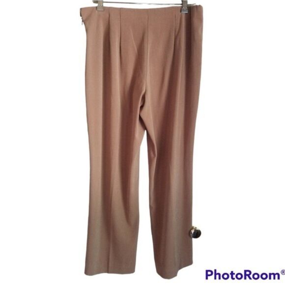 Coldwater Creek Tan Flat Front Dress Pants Size 12P - Picture 2 of 7